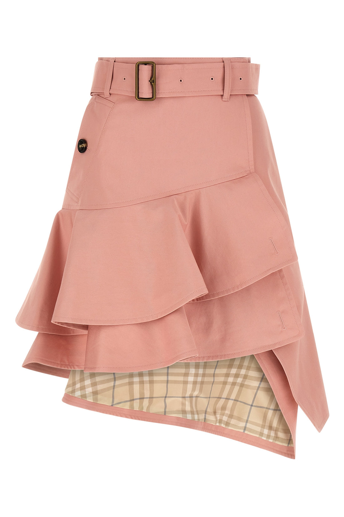 BURBERRY 4 mini hollie skirt in cotton gabardine treated for a soft finish