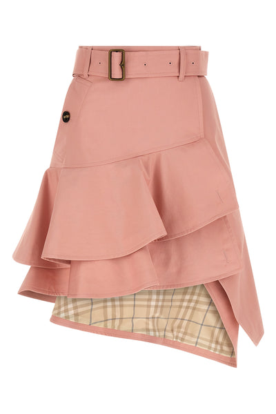 mini hollie skirt in cotton gabardine treated for a soft finish