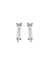 crystal bow drop earrings