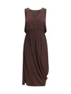 draped midi dress