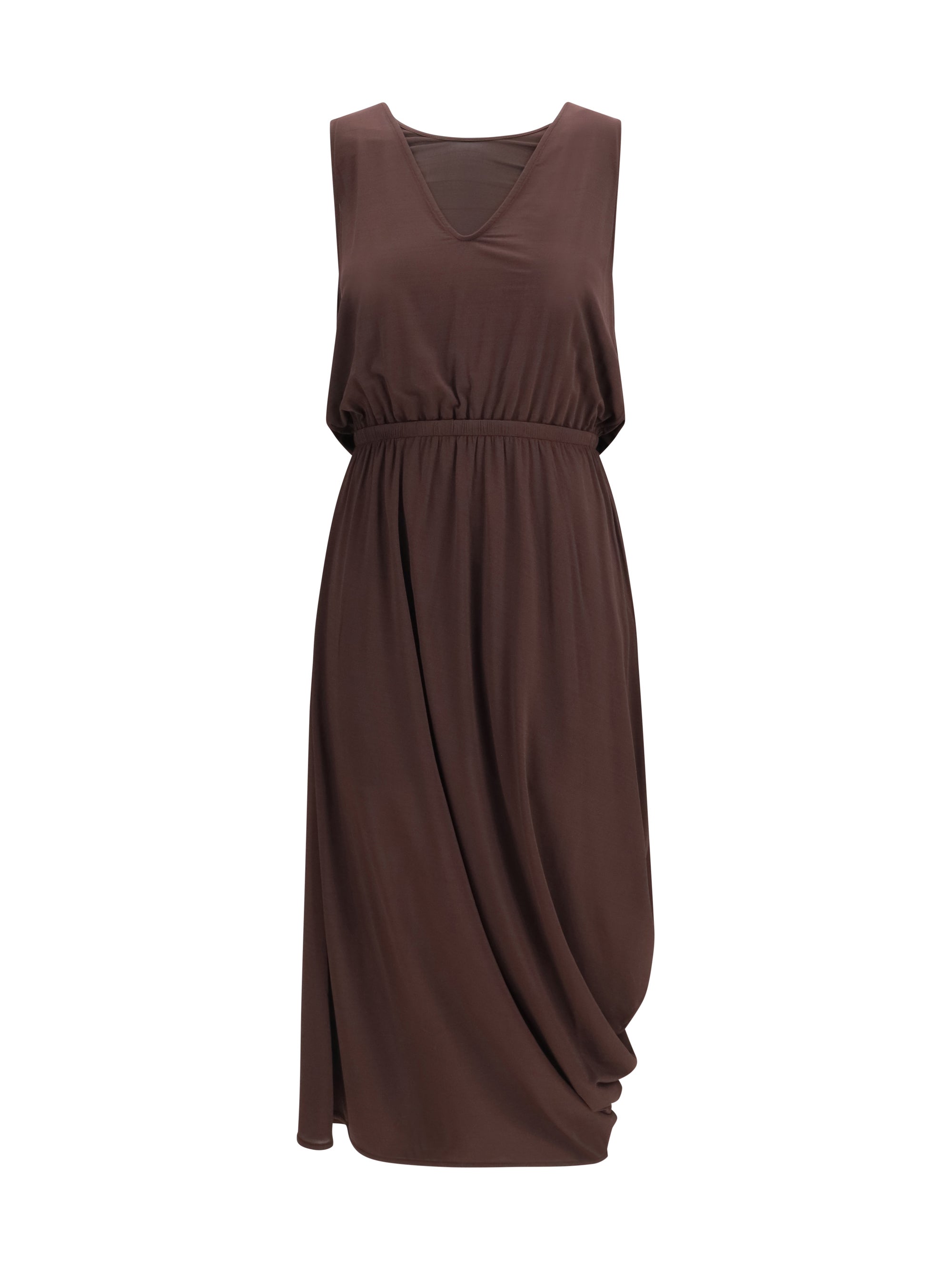 draped midi dress