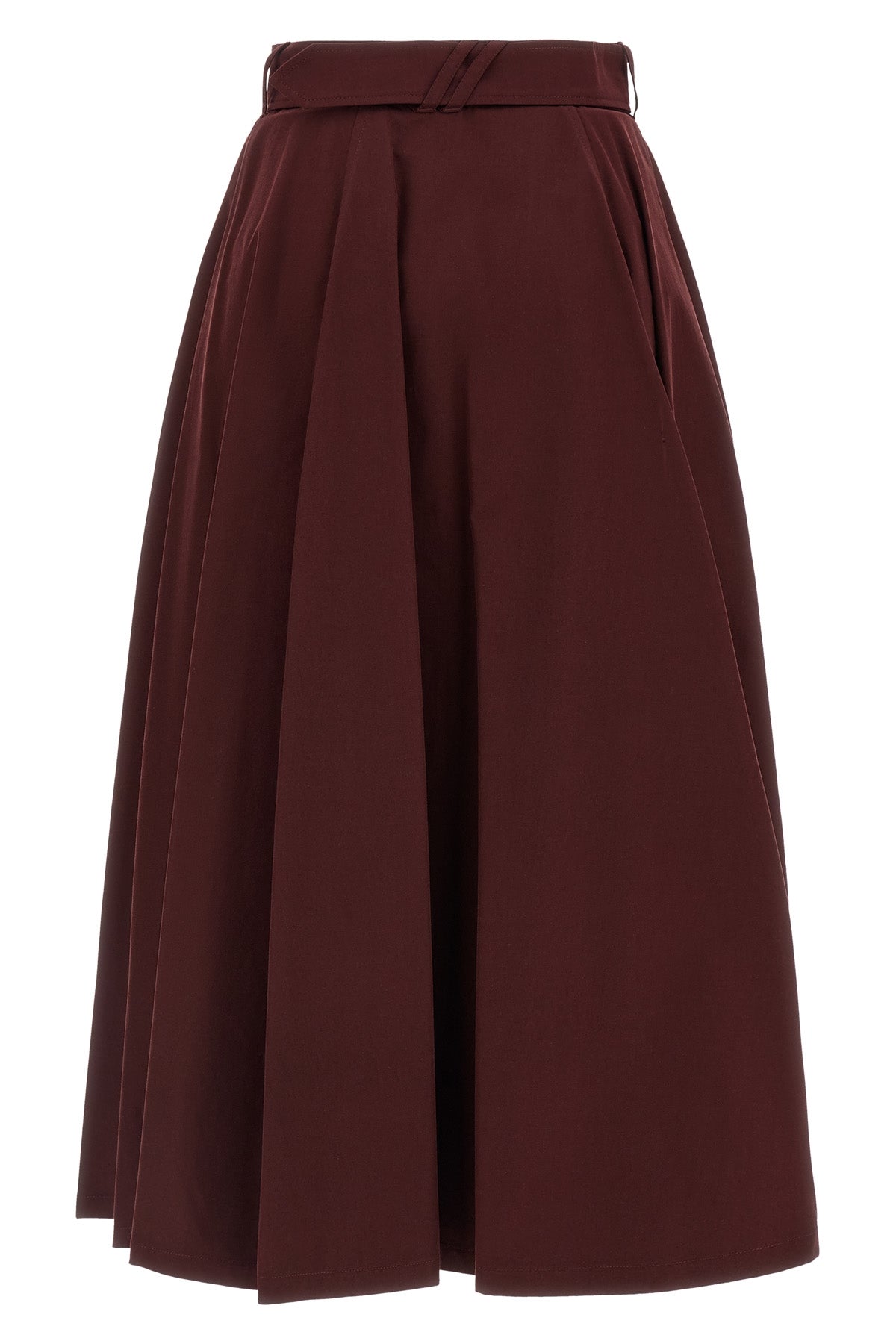 burberrys midi skirt exemplifies a precise sartorial construction through a str