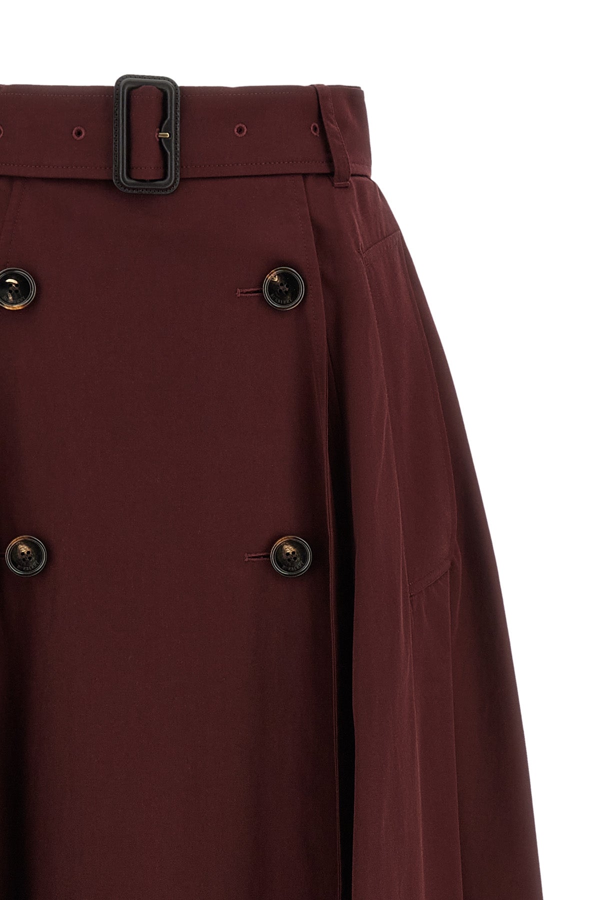 burberrys midi skirt exemplifies a precise sartorial construction through a str