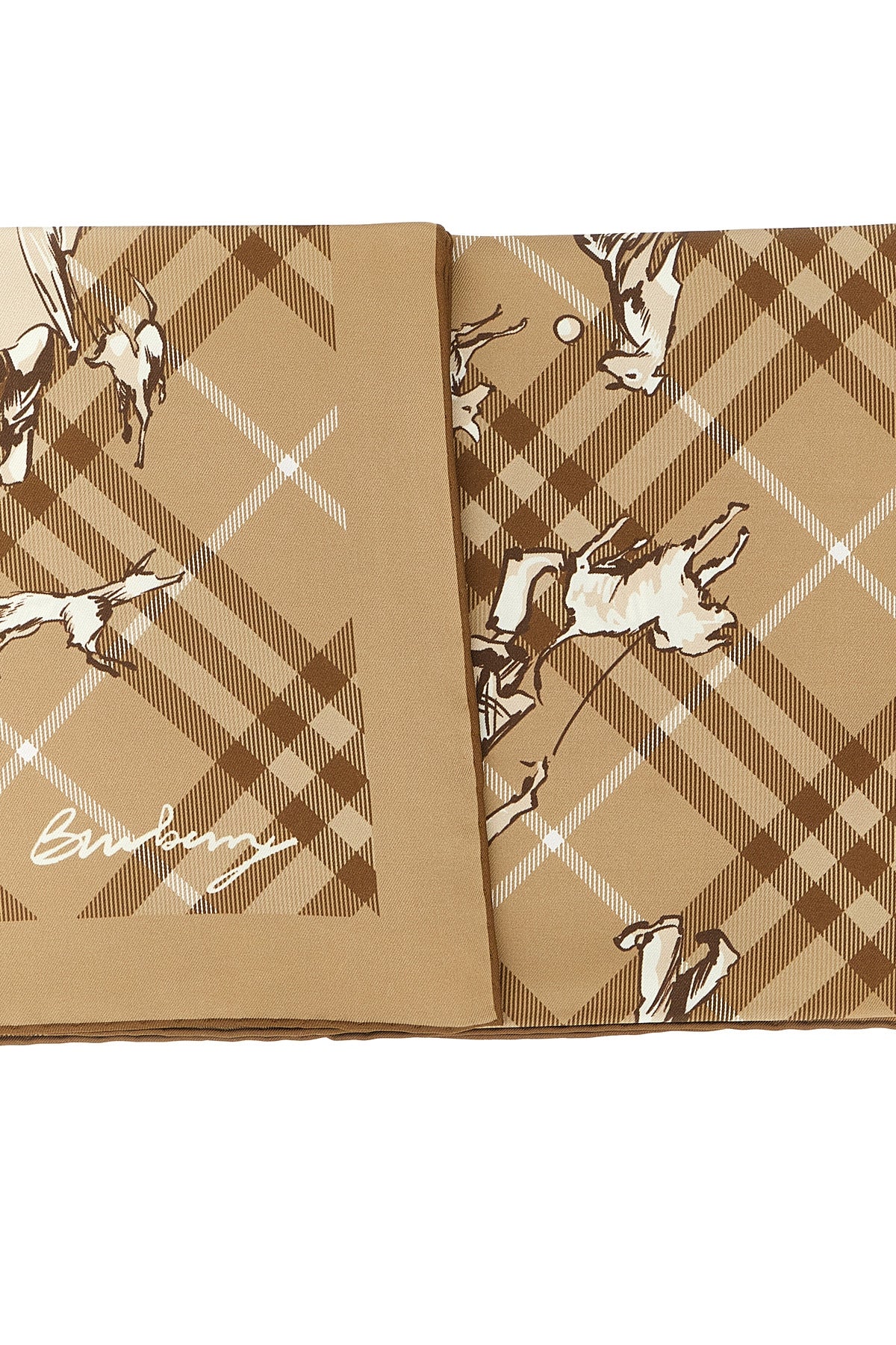 burberry check mates silk scarf redefines accessory codes through classic prop