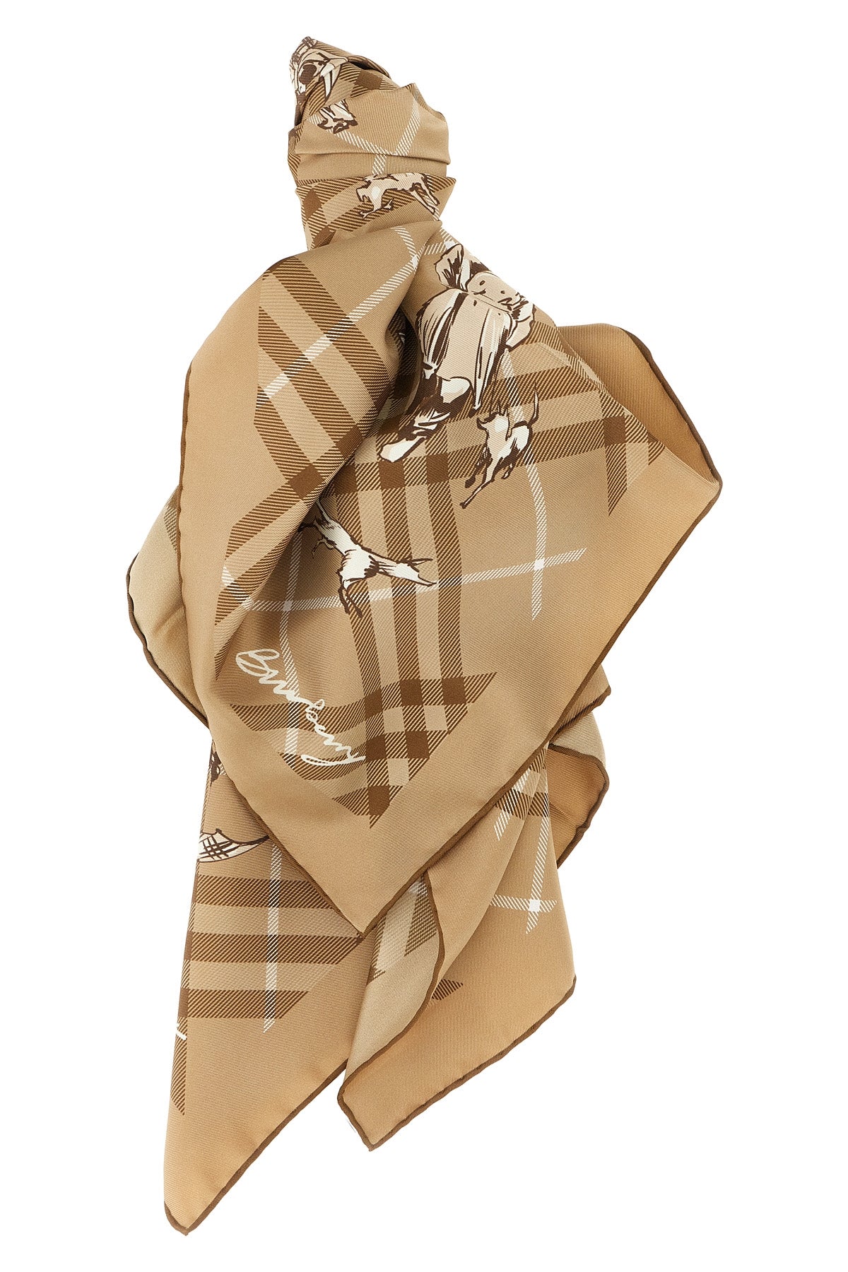 burberry check mates silk scarf redefines accessory codes through classic prop