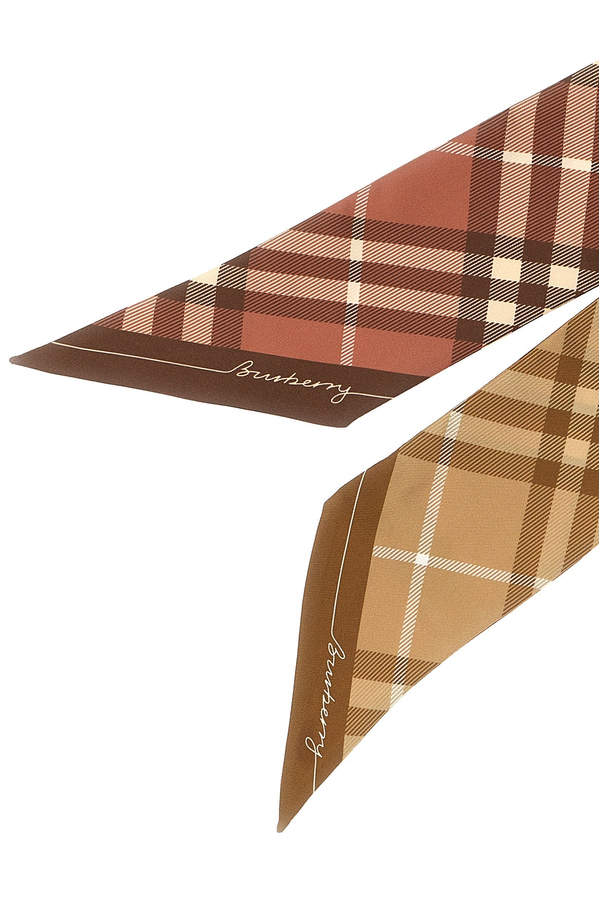 burberrys thin pure mulberry silk scarf is distinguished by an elongated silhou