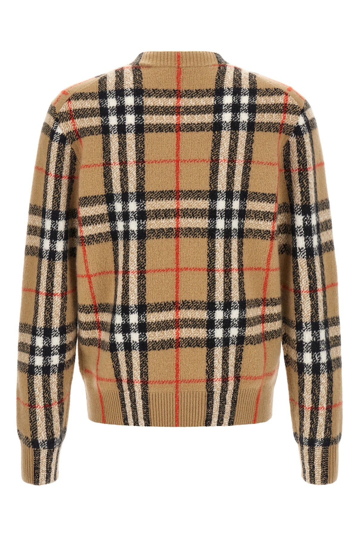 the burberry curtis check pure cashmere crew neck sweater