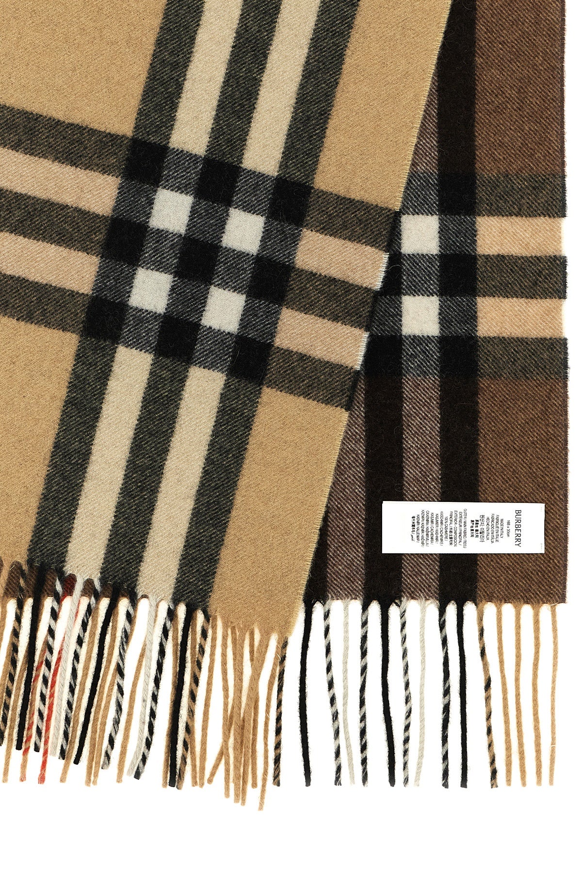 the burberry pure cashmere scarf stands out for its classic rectangular silhouet