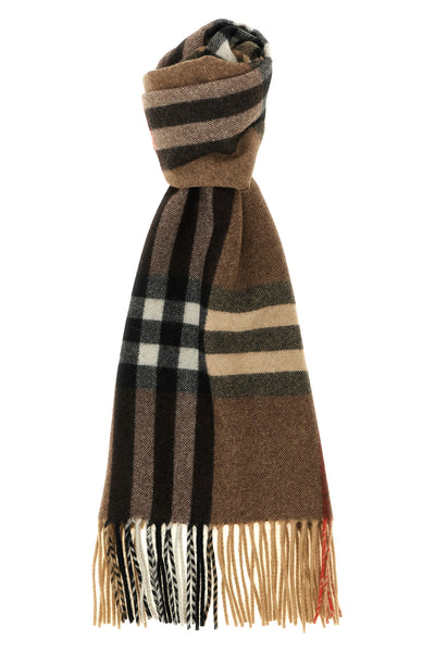 the burberry pure cashmere scarf stands out for its classic rectangular silhouet