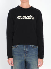 MONCLER M logo sweater in wool and cashmere