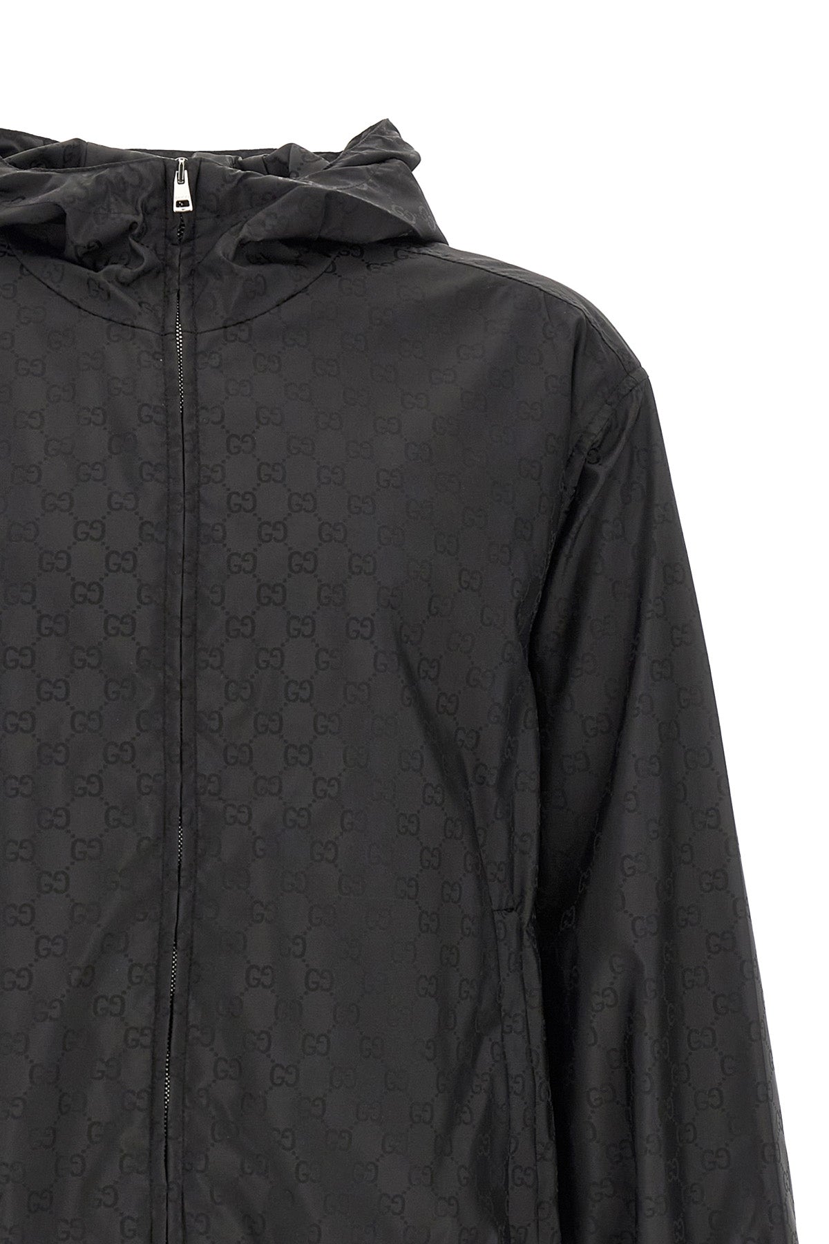 gg jacquard nylon anorak