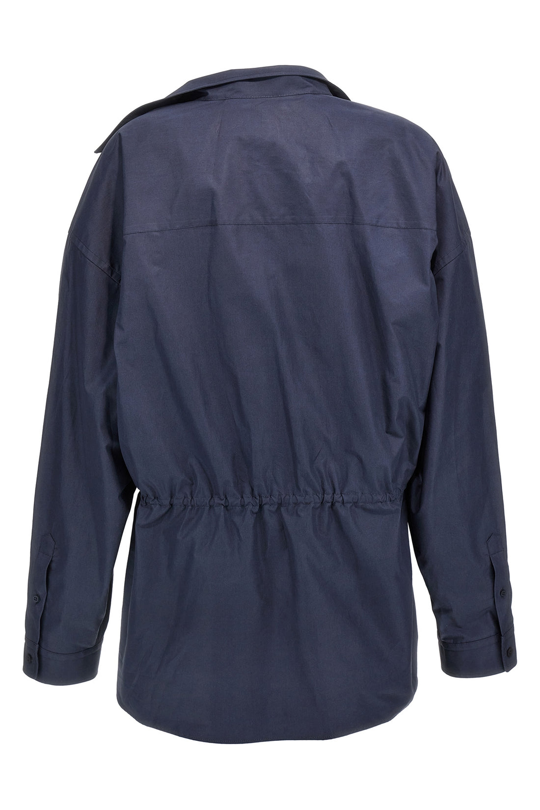 BALENCIAGA 34 stile camicia mini dress in washed and discolored cotton poplin