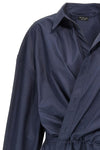 stile camicia mini dress in washed and discolored cotton poplin