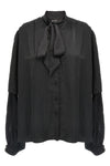 double sleeve technical crêpe shirt