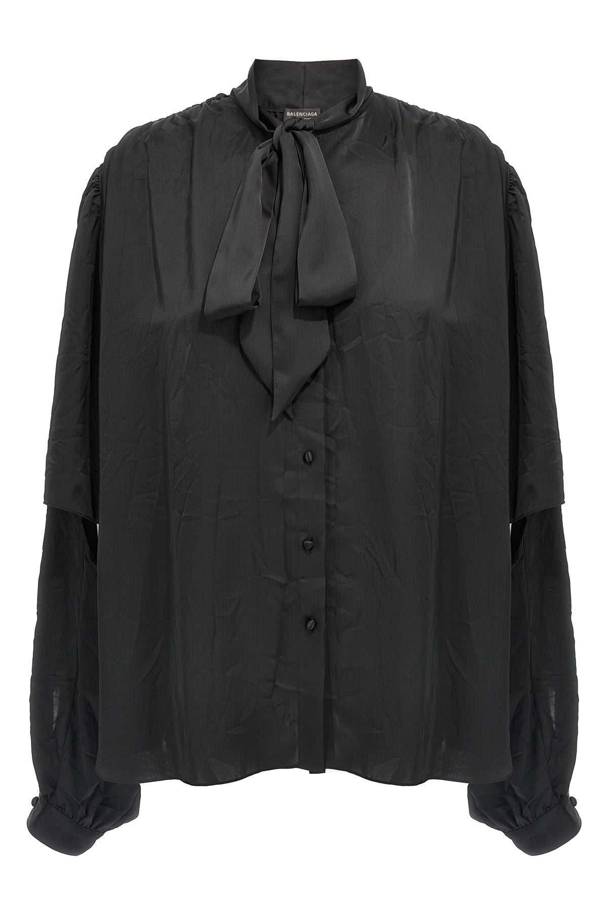 double sleeve technical crêpe shirt