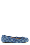gucci gg denim ballet flats