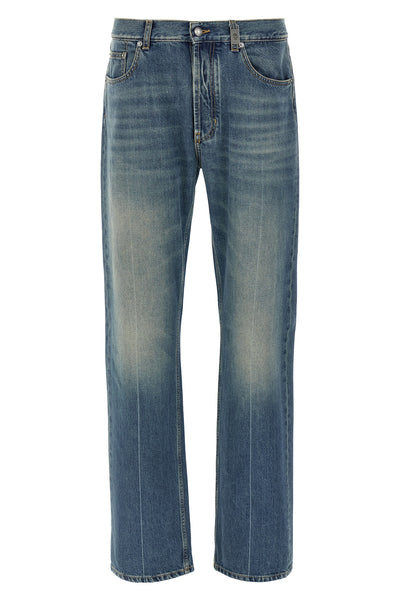 stonewashed cotton denim jeans