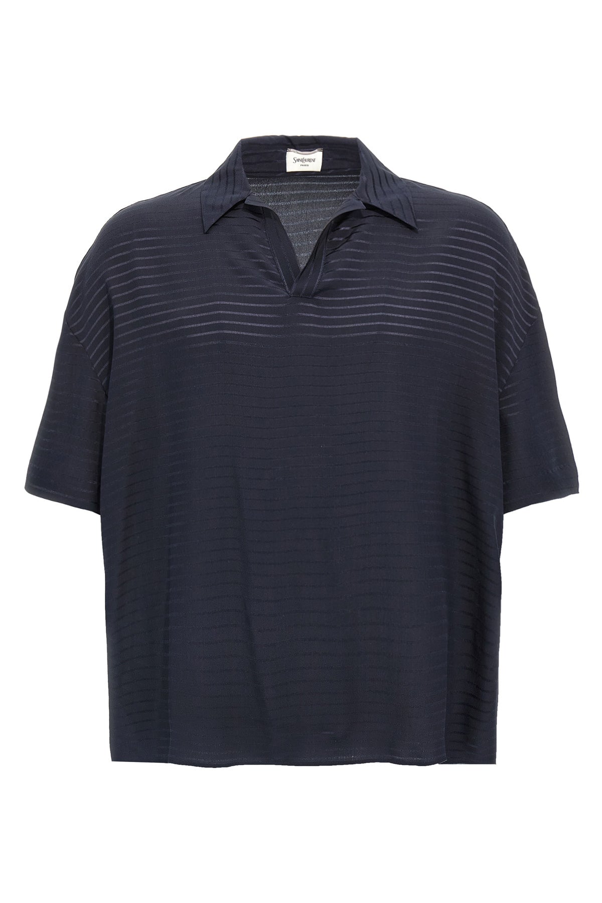 light silk striped polo shirt