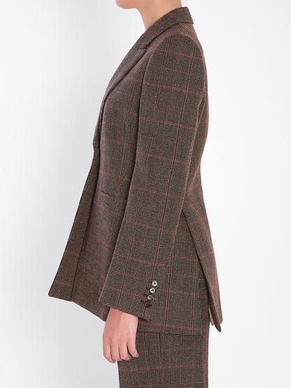 CHLOE 36 checked wool tailored jacket