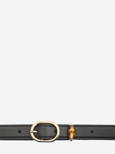 GUCCI 70 skinny belt with oval buckle