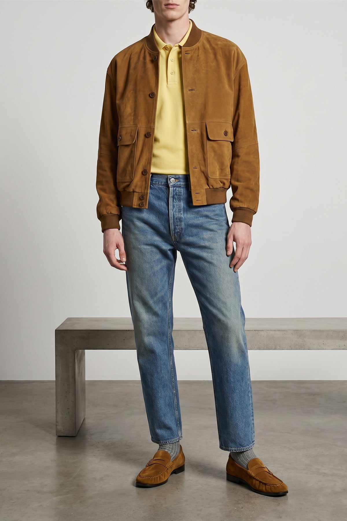 mick jeans in stone-washed cotton denim