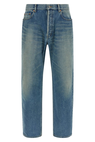 mick jeans in stone-washed cotton denim