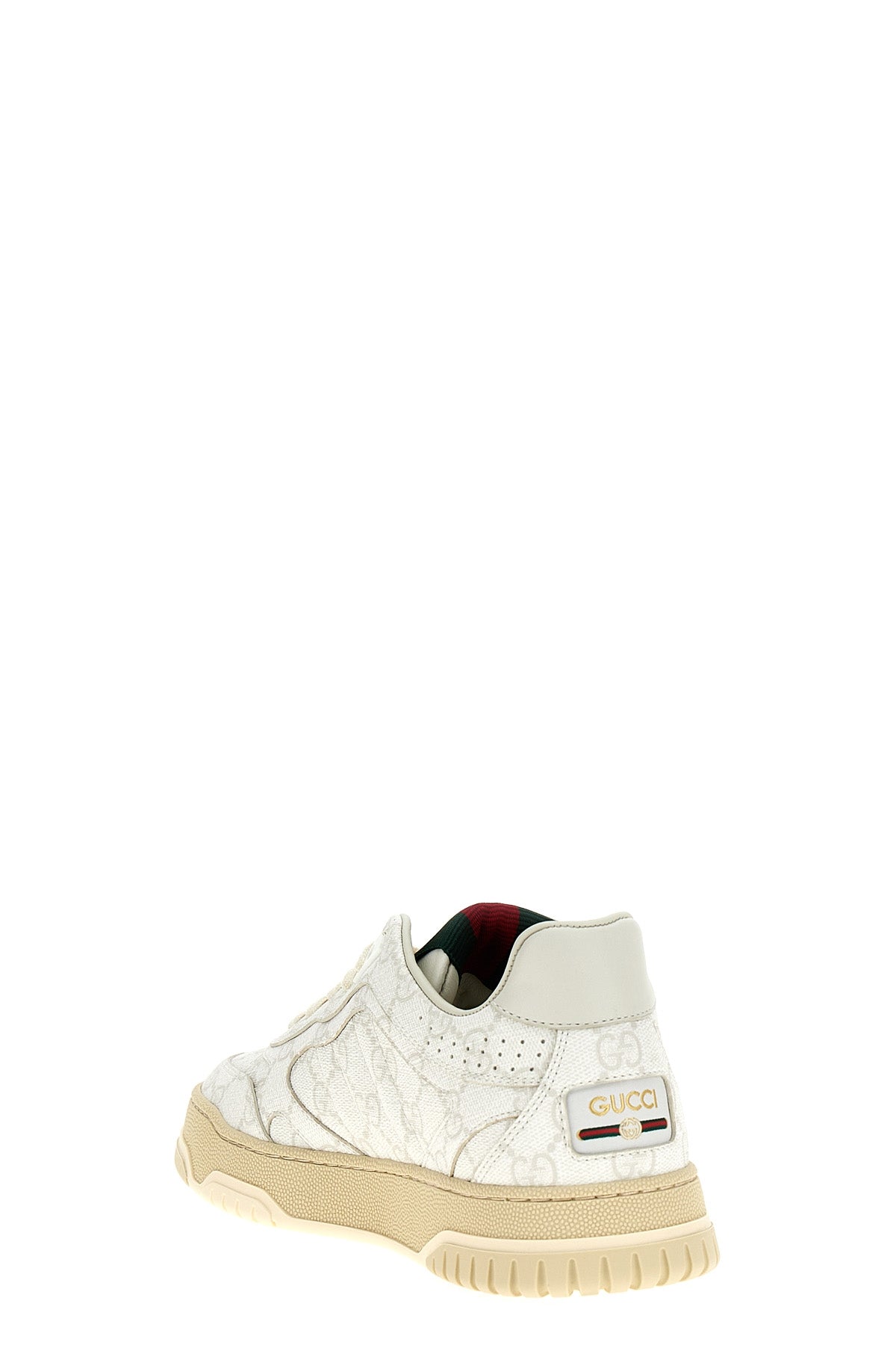 gucci re-web sneakers in two-tone gg supreme fabric