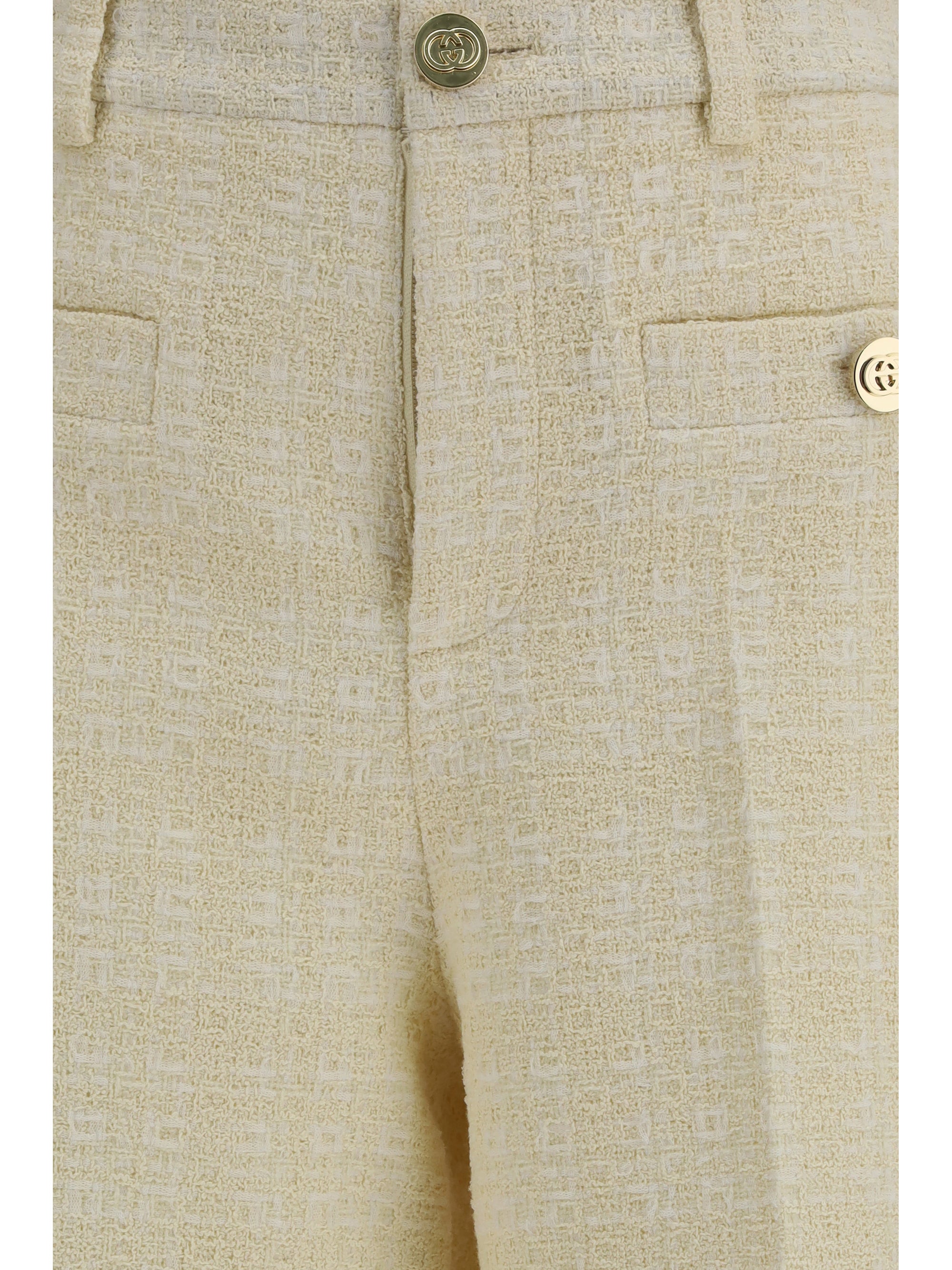 cotton tweed check pants