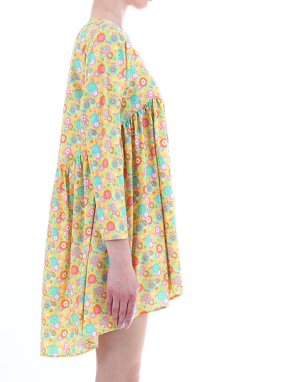 JEREMY SCOTT M yellow floral dress