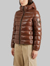 brown short down jacket