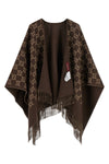 guccis gg jacquard pure wool cape defines a fluid and enveloping silhouette