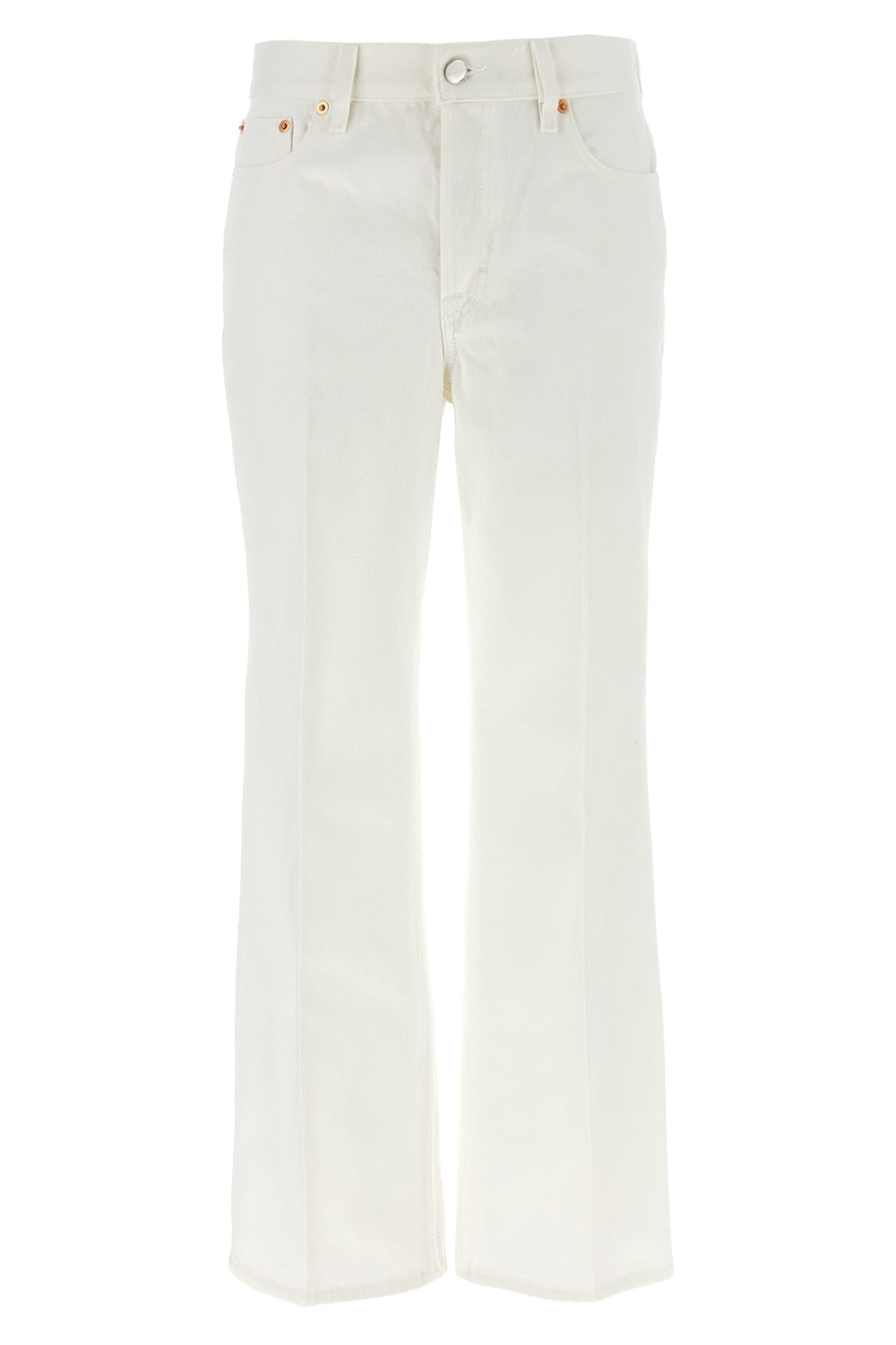 GUCCI 26 high waist crop jeans in cotton denim