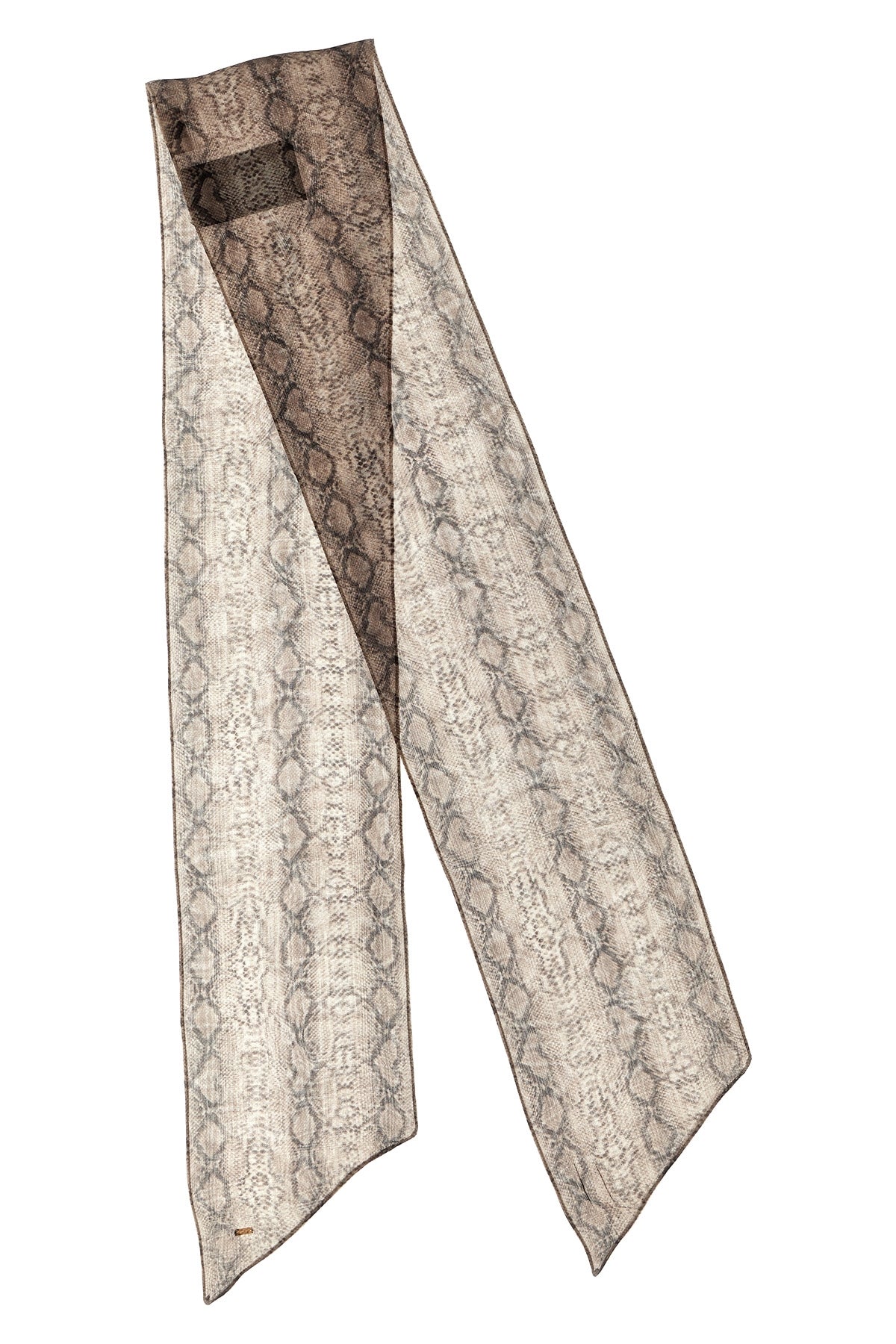 snake-print silk scarf