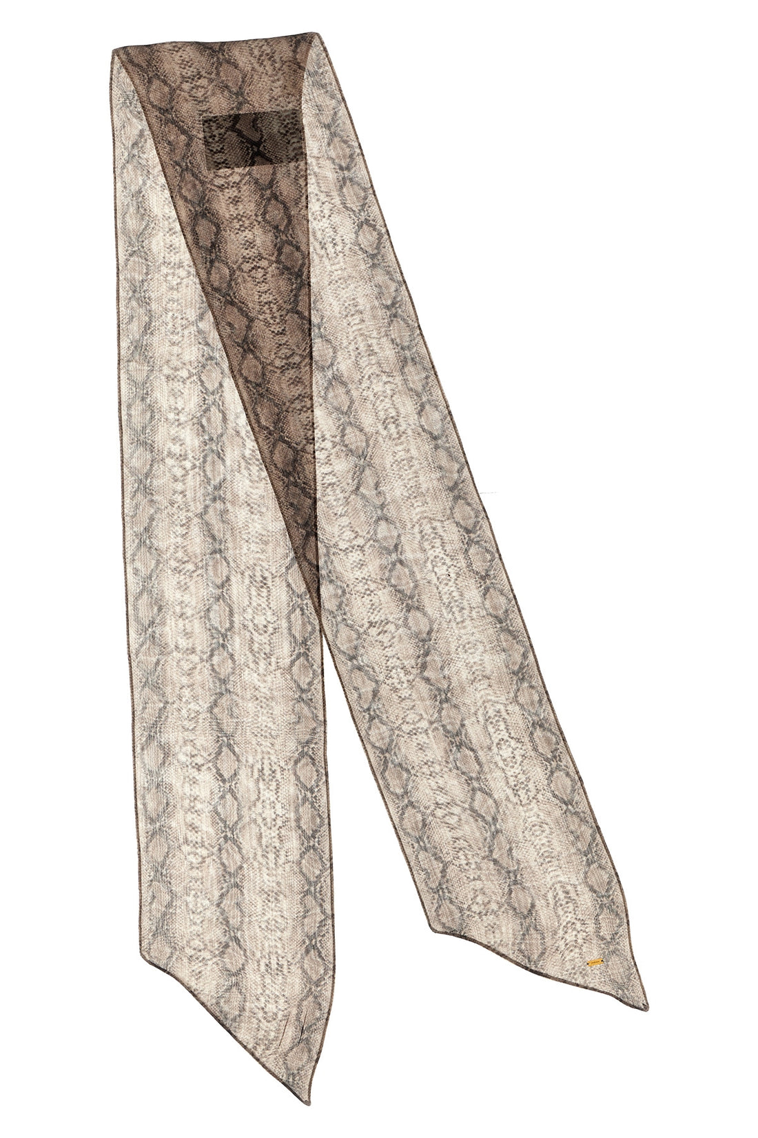 SAINT LAURENT OS snake-print silk scarf