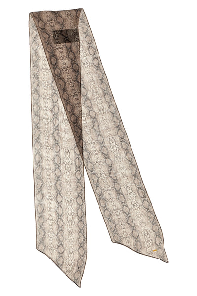 snake-print silk scarf
