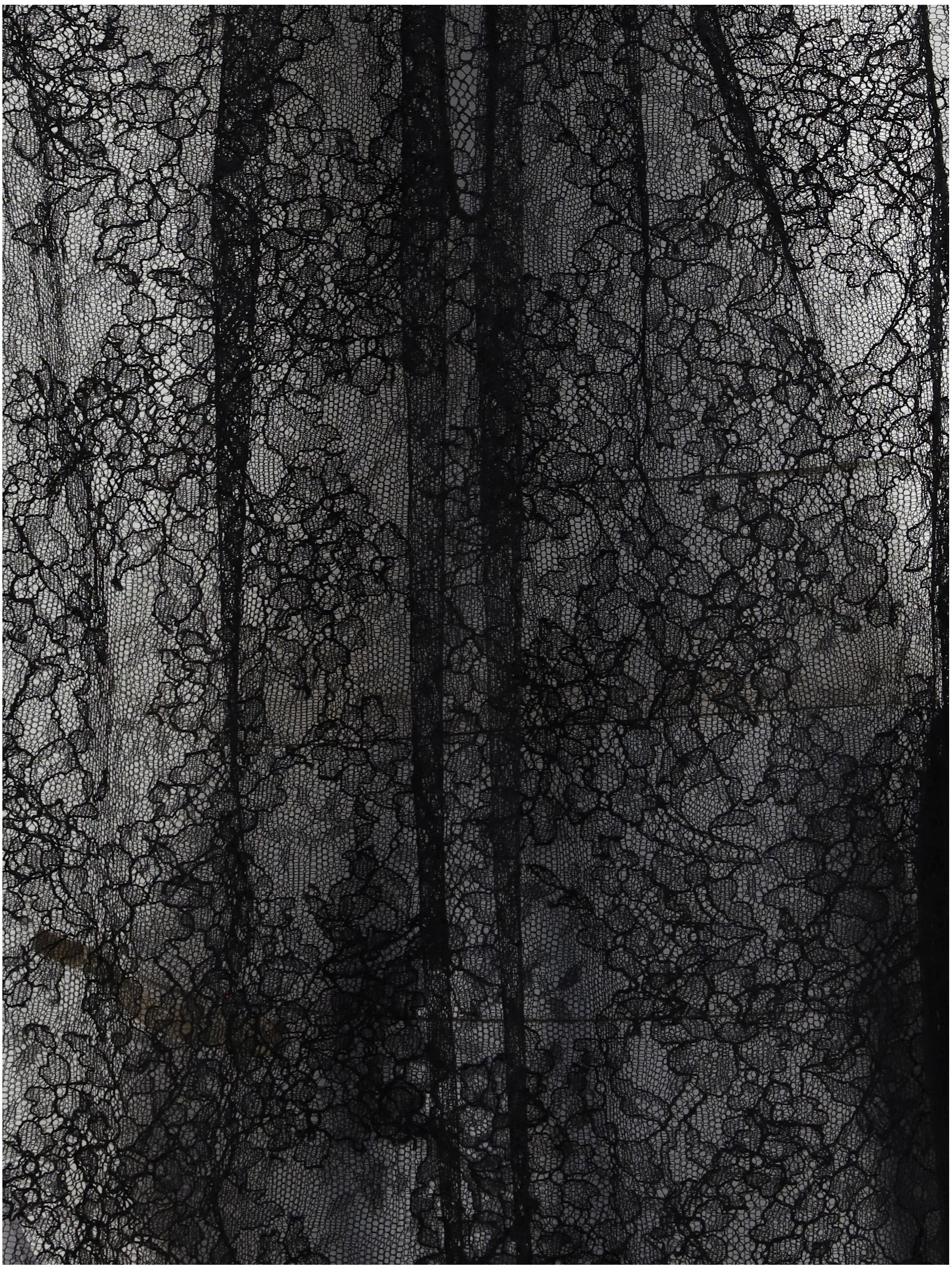 ALEXANDER MCQUEEN 42 sleeveless black lace top