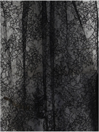 ALEXANDER MCQUEEN 42 sleeveless black lace top