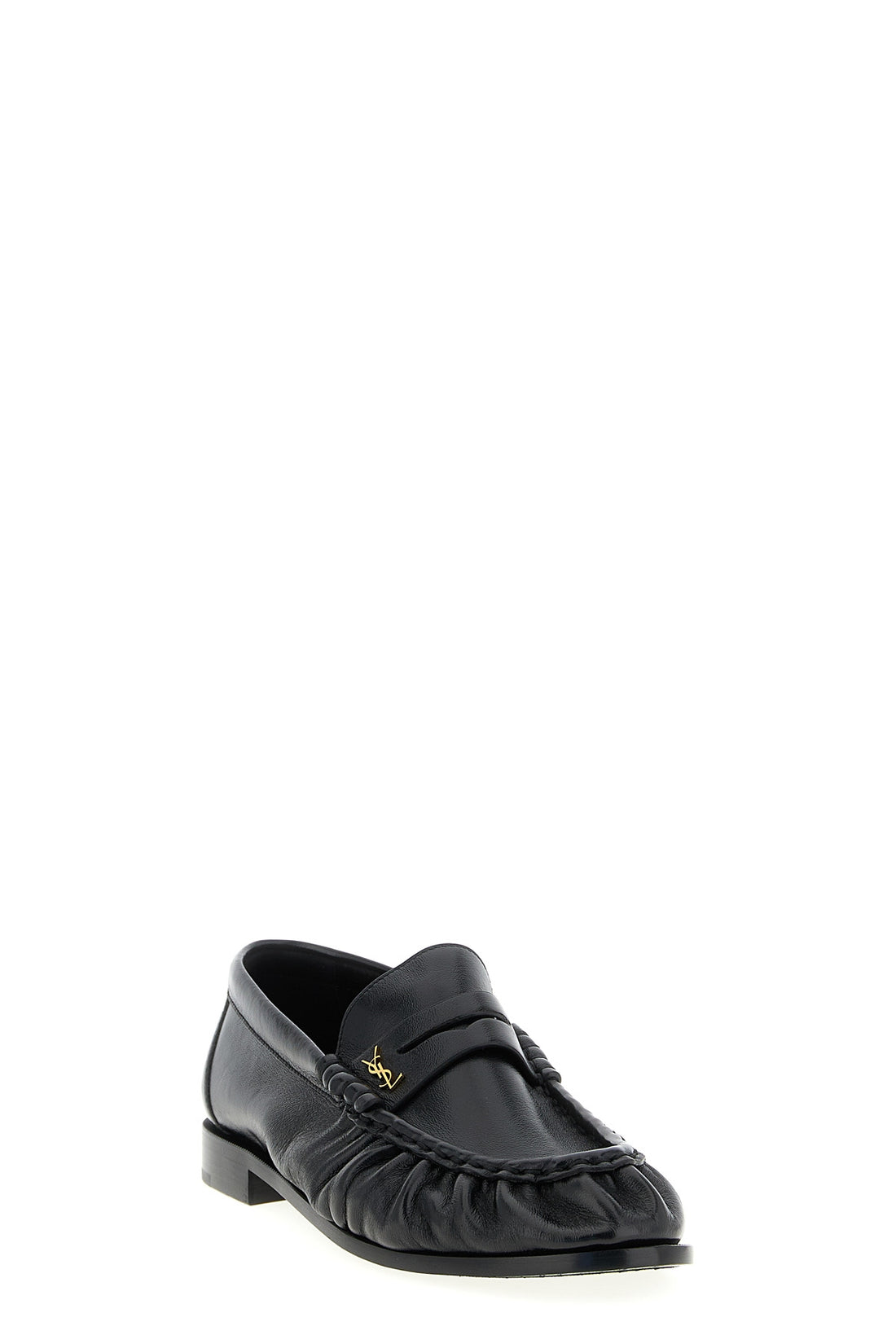 SAINT LAURENT 36.5 le loafer shiny leather loafers