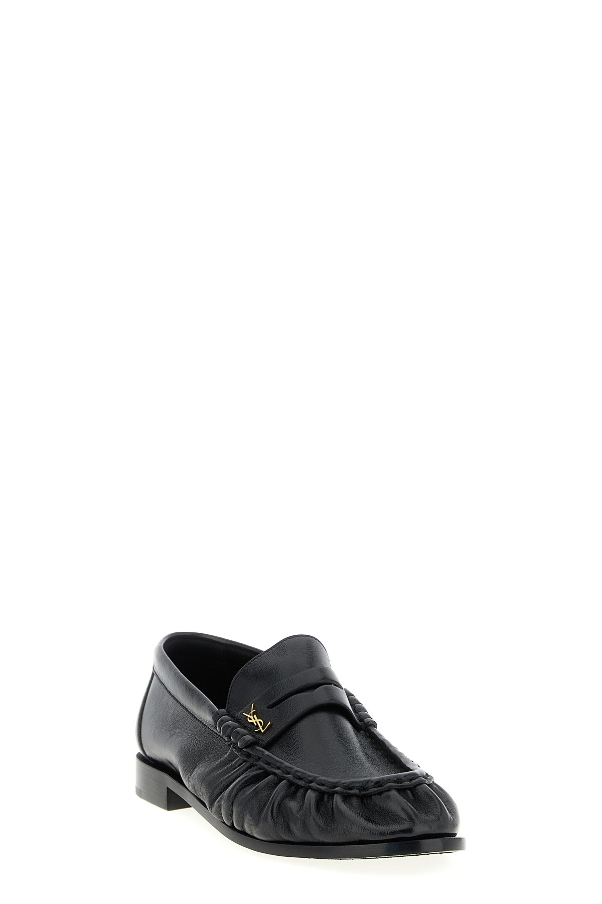 le loafer shiny leather loafers