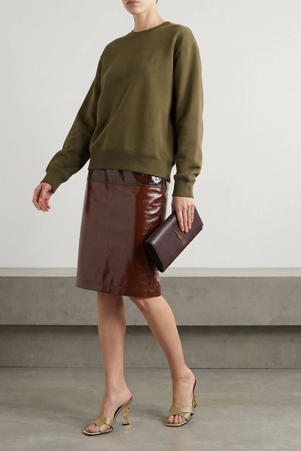 opyum mules in satin crêpe
