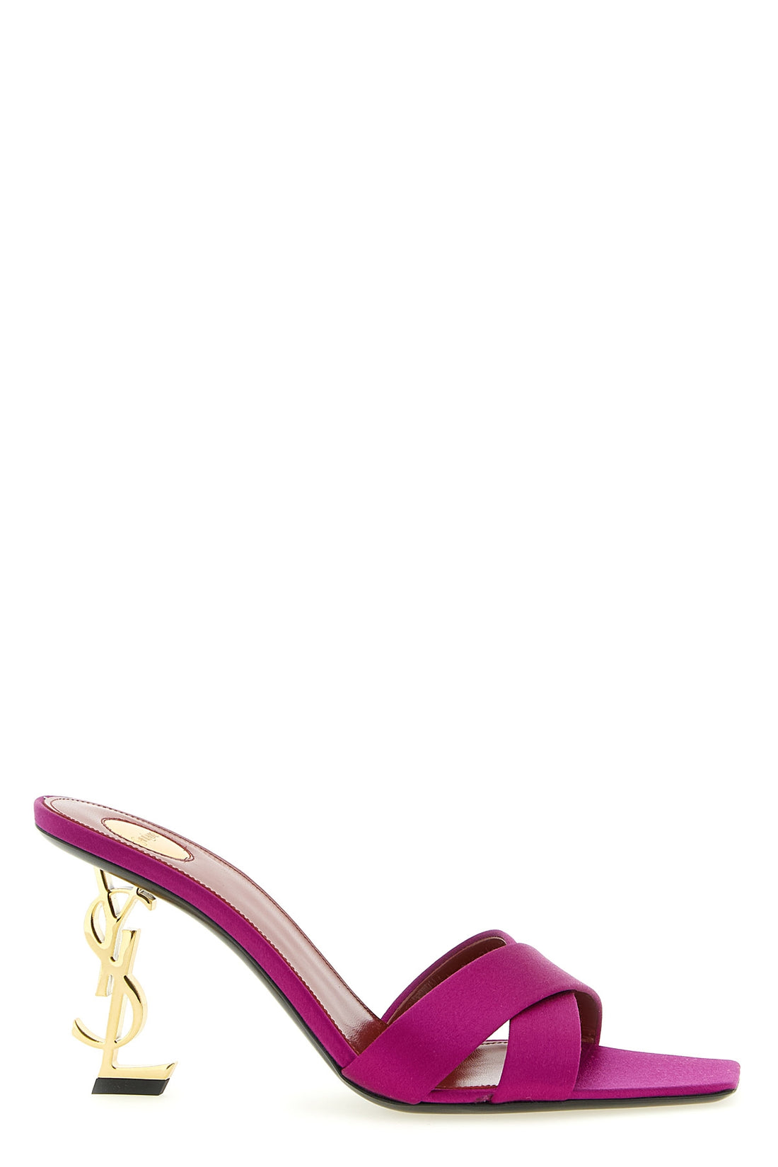 SAINT LAURENT 36 opyum mules in satin crêpe