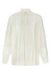 striped satin piqué shirt