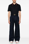 fine knitted wool polo shirt