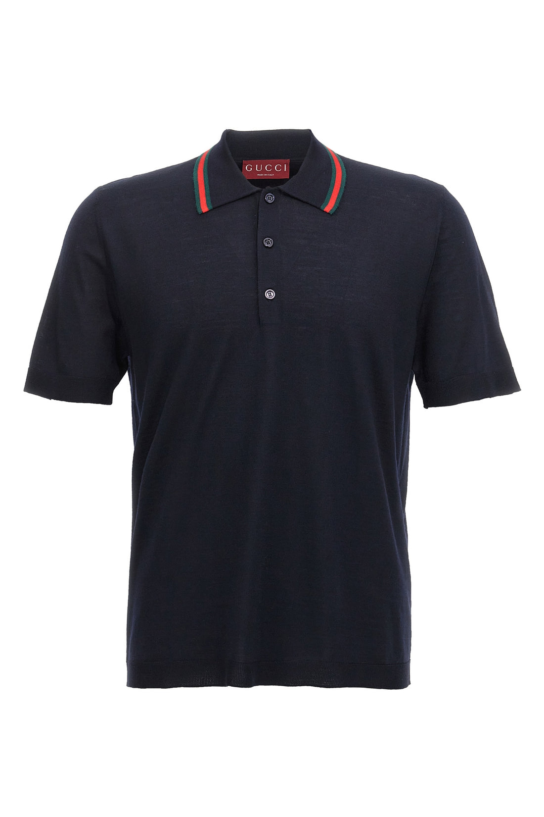 GUCCI L fine knitted wool polo shirt