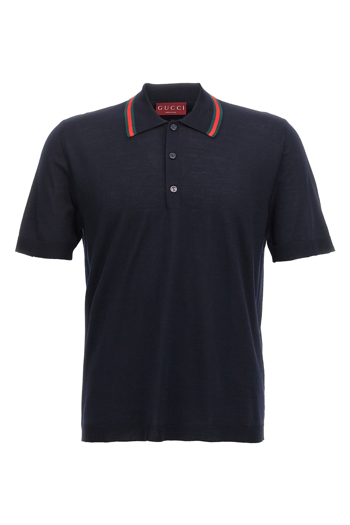 fine knitted wool polo shirt