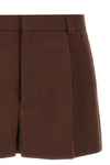 wool twill shorts
