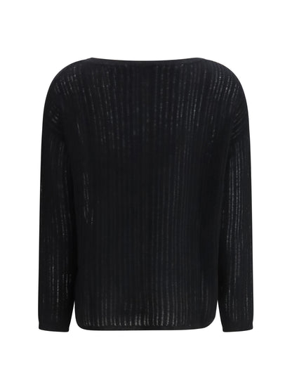 ALLUDE M rib-knit crew-neck sweater 