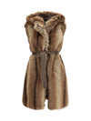 galearis faux fur hooded vest