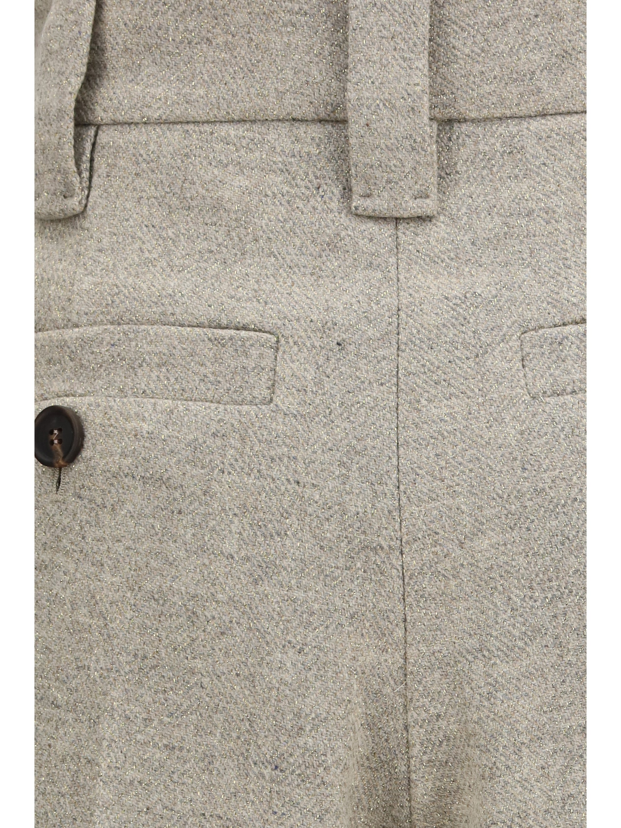 high-waisted pleated pants