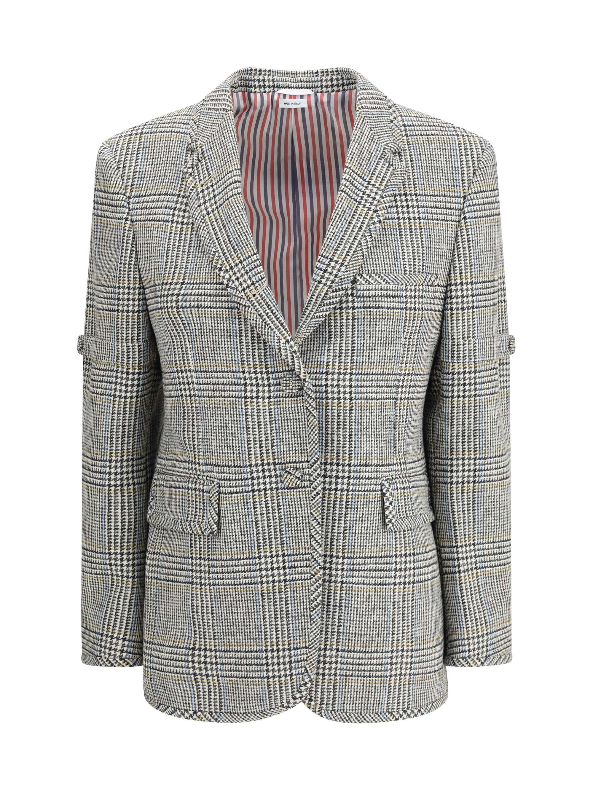 THOM BROWNE 42 prince of wales wool blazer